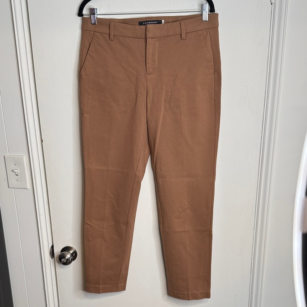 Liverpool Brown Straight Leg Pants
